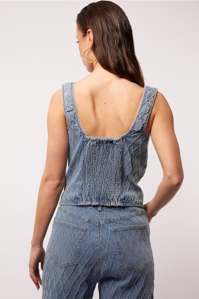 ELISSA TOP 25ZSF11 902 DENIM LIGHT BLUE
